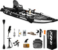 Fishing Paddle Board Triple Chamber Inflatable Stand Up Paddle Board 11'*48'*6',Fishing Kayak withPremium Accessories,Capacity 660 LBS