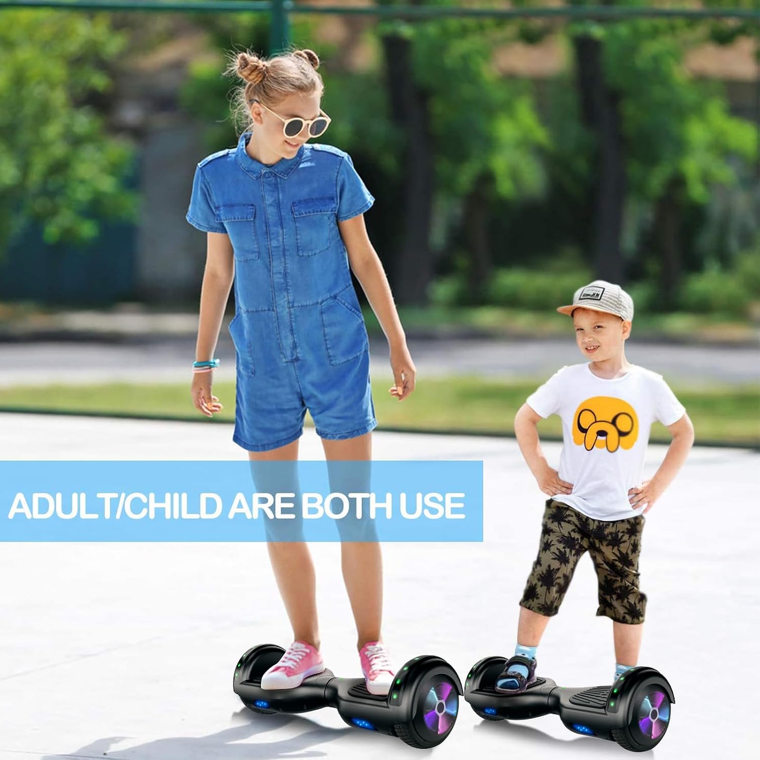 LIEAGLE Hoverboard, 6.5' Self Balancing Scooter Hover Board with Bluetooth Wheels LED Lights for Kids Adults