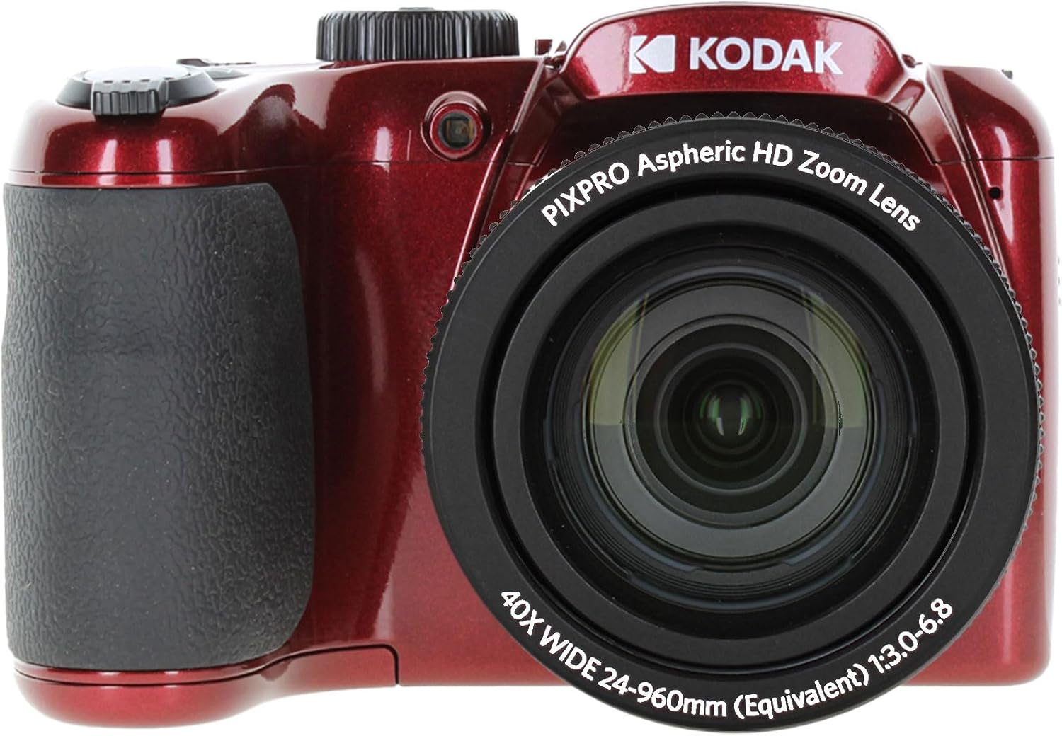 Kodak Pixpro AZ405 Digital Camera in Red (AZ405RD) Bundle Including: 128 GB Memory Card, Rechargeable Batteries, Case, Flexible Tripod, Neck Strap, Lens Caps, Full Cleaning Kit, More Accessories