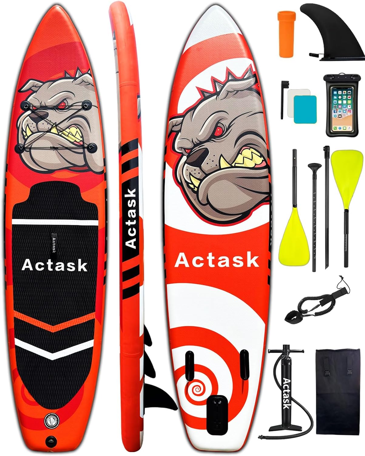 Inflatable Stand Up Paddle Board – Seat-Equipped SUP with Convertible Dual-Head Paddle, Premium Accessories, Anti-Slip EVA Deck, Ultra-Stable for All Skill Levels