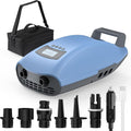 Swonder Seawolf Dual-Power Paddle Board Pump, 2X Faster Electric Air Pump for SUP & Kayak, 20 PSI with Dual Cylinders, Active Cooling, 6000mAh Battery & Car Adapter, Plug Adaptable Up to 17V DC