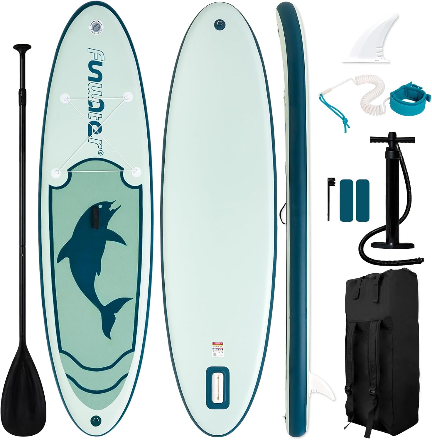 FunWater Inflatable Stand Up Paddle Board 10'6'/11'/11'6' Paddle Board for Adults & Youth, Paddleboards Inflatable with Premium SUP Accessories, Wide Stable, Non-Slip Comfort Deck