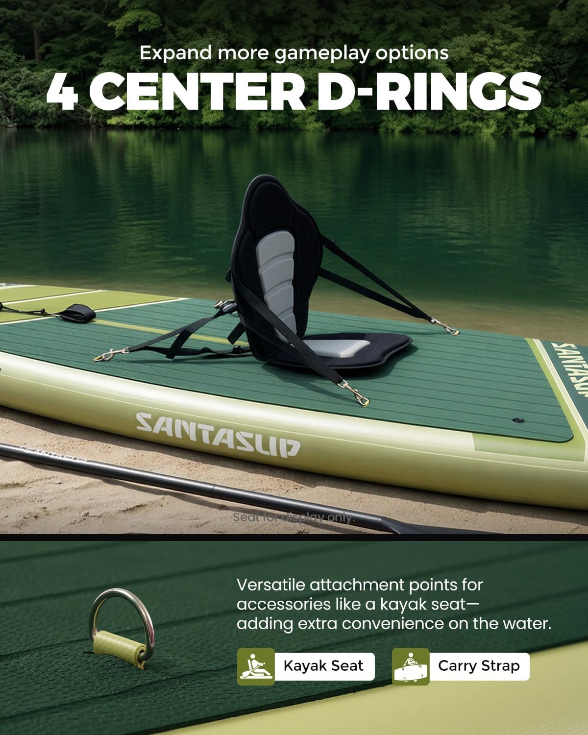 Inflatable Stand Up Paddle Board with SUP Accessories, Anti-Slip EVA Deck, 10'6'/11' Wide Stance Board, Sup Board for Adults & Youth of All Skill Levels Backpack