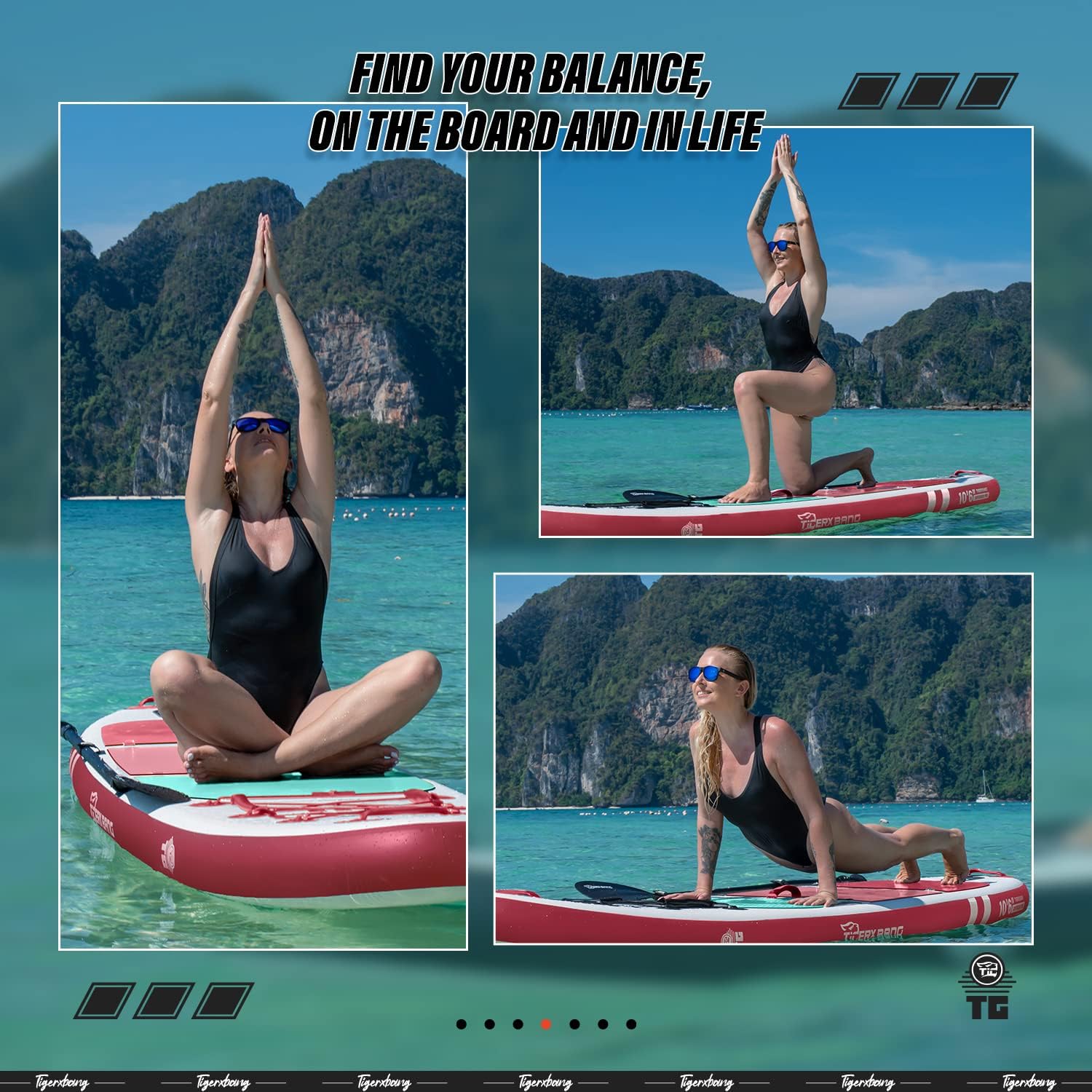 Inflatable Paddle Board with Premium SUP Board Accessories, Allround Paddle Boards for Adults/Kids,Stand Up Paddle Board Defender Collection