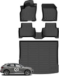 Wayhigh® Floor Mats & Cargo Liner for Audi Q3 2019-2025, All Weather TPE Car Mats Waterproof Heavy Duty Floor Liners, Floor Mats Custom Fit for Q3 Accessories