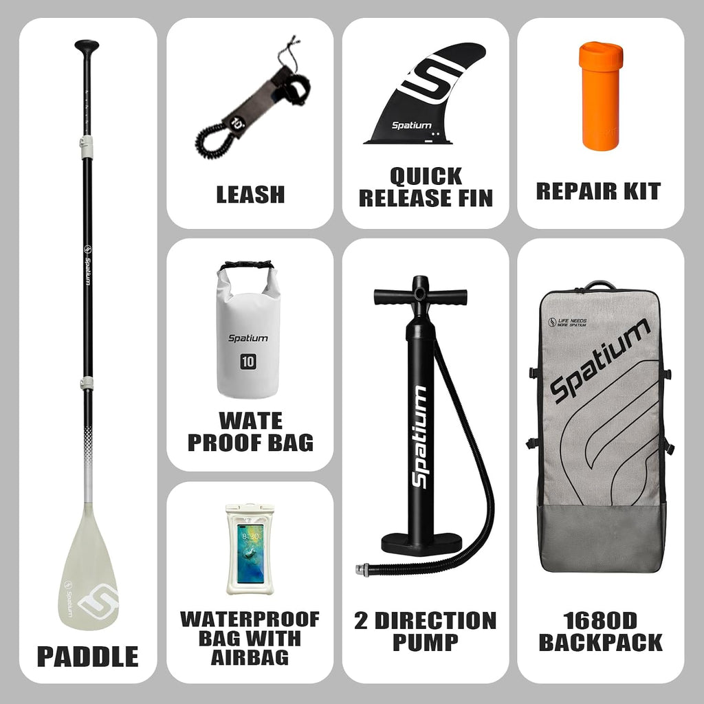 Spatium 11'5'x32' Magnetic Cup Holder Touring Paddle Board Stand Up Paddle Board for Adults,440lb Capacity SUP Board with Camera Mount for Youth & Adults of All Skill Levels