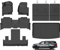 Wayhigh® All Weather Floor Mats and Cargo Mat Set for Ford Expedition Max 7 Seats 2021-2024 TPE Car Mats with Backrest Mat Waterproof Heavy Duty Floor Liners for Expedition Max Accessories