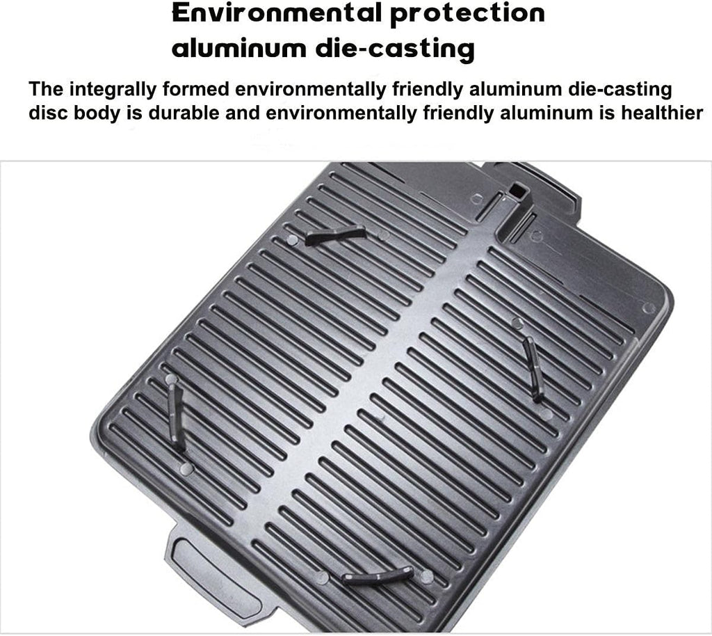 Portable Korean BBQ Grill Pan Non-Stick Charcoal Grill Plate Butane Gas Stove Cooker Party Picnic Terrace Beach Barbecue Tray