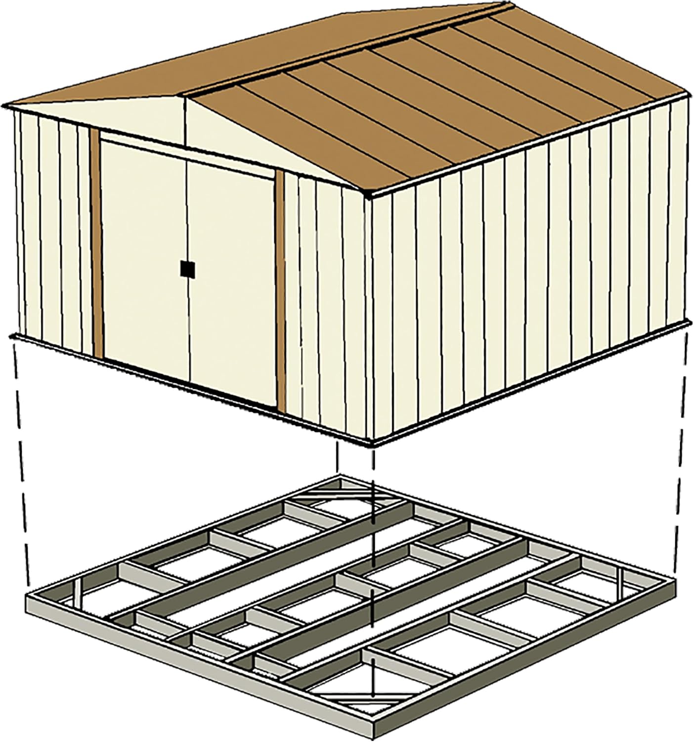 Arrow FDN1014 Storage Shed Base Kit for 10'x12', 10'x13' & 10'x14' Arrow sheds
