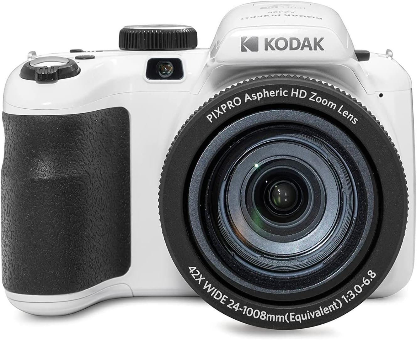 Kodak PIXPRO AZ425 Astro Zoom 20MP Digital Camera with 42x Optical Zoom (White) Bundle with 64GB SD Card and Accessory Kit (3 Items)