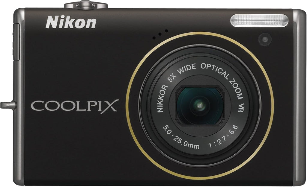 Nikon Coolpix S640 12.2MP Digital Camera with 5x Wide Angle Optical Vibration Reduction (VR) Zoom and 2.7-inch LCD (Calm Black)