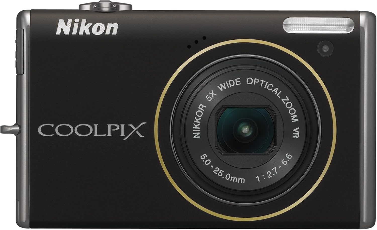 Nikon Coolpix S640 12.2MP Digital Camera with 5x Wide Angle Optical Vibration Reduction (VR) Zoom and 2.7-inch LCD (Calm Black)