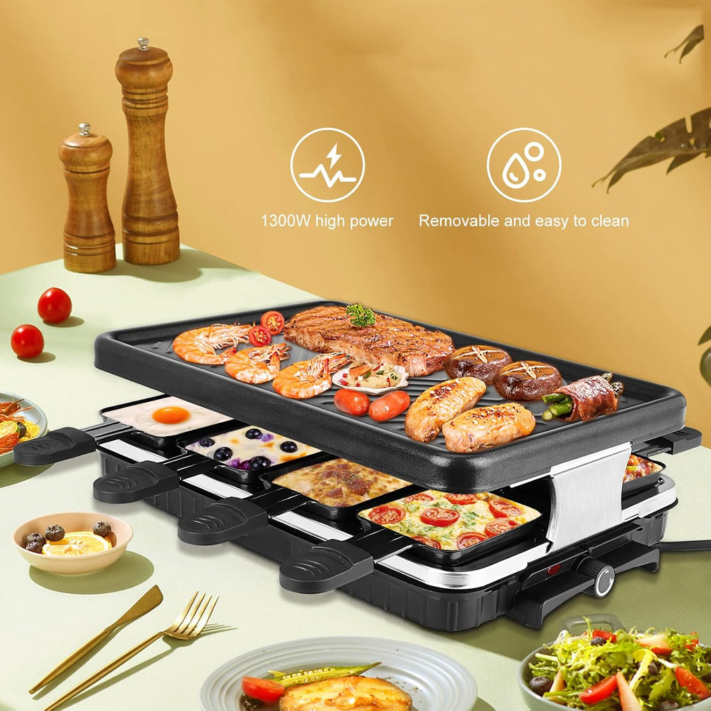 for Korean BBQ,Removable Not-Stick Surface Electric Indoor Grill Griddle,with Indicator Light Temperature Control Electric Griddle-Black 38x23x13cm(15x9x5inch)