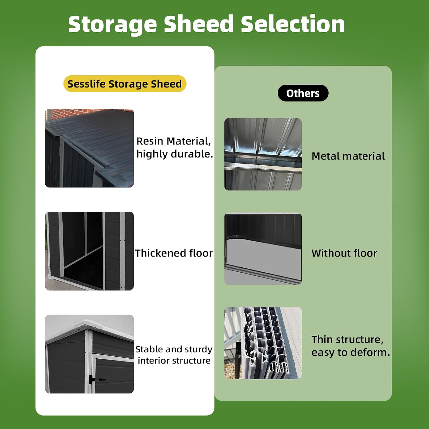Outdoor Storage Shed 6 x 4.4 FT, Heavy-Duty Resin Tool Shed with Reinforced Floor, Lockable Door & Vent, Weather-Resistant Garden Shed for Lawn Equipment & Bikes (Dark Gray)