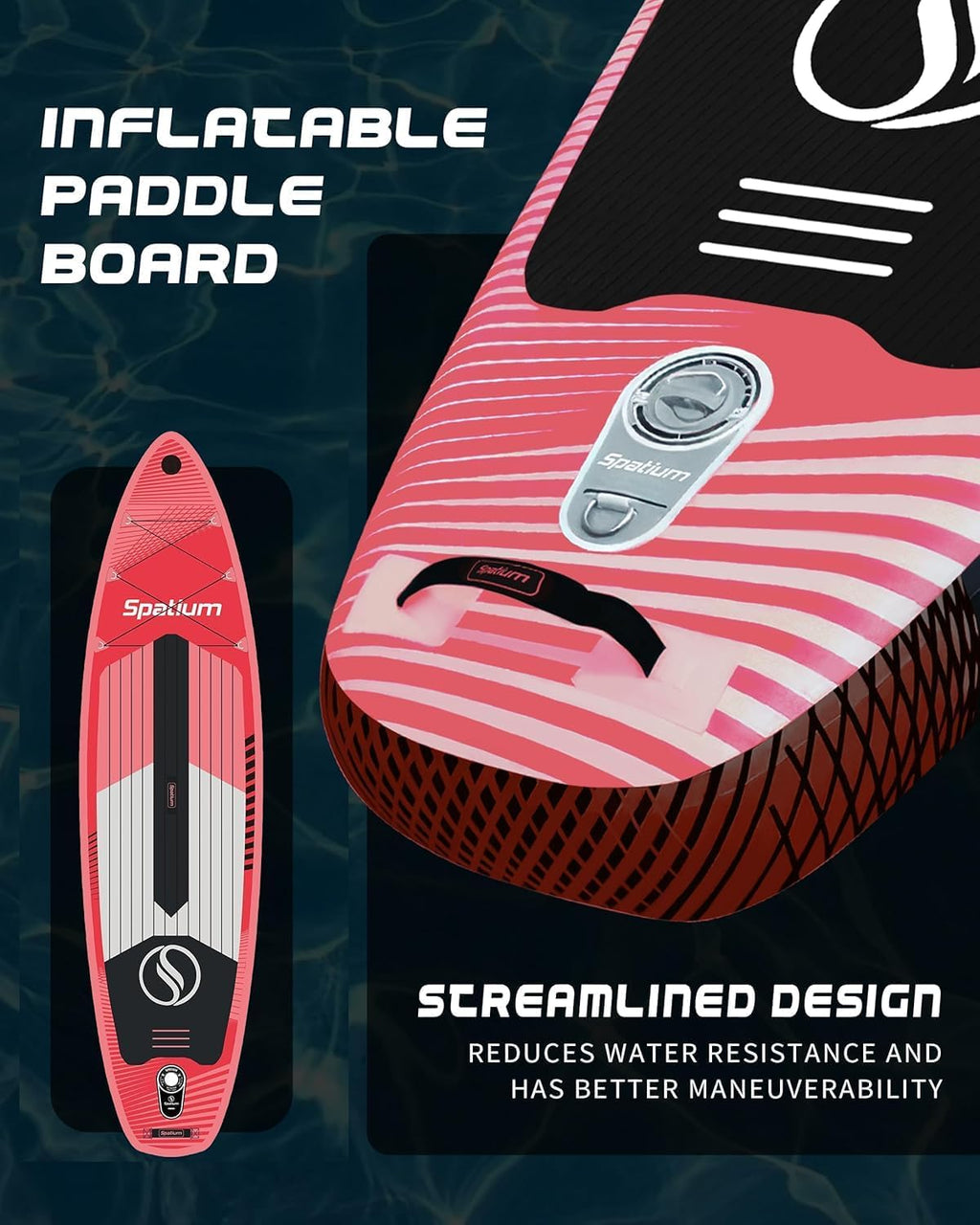 Spatium 11'5'x32' Magnetic Cup Holder Touring Paddle Board Stand Up Paddle Board for Adults,440lb Capacity SUP Board with Camera Mount for Youth & Adults of All Skill Levels