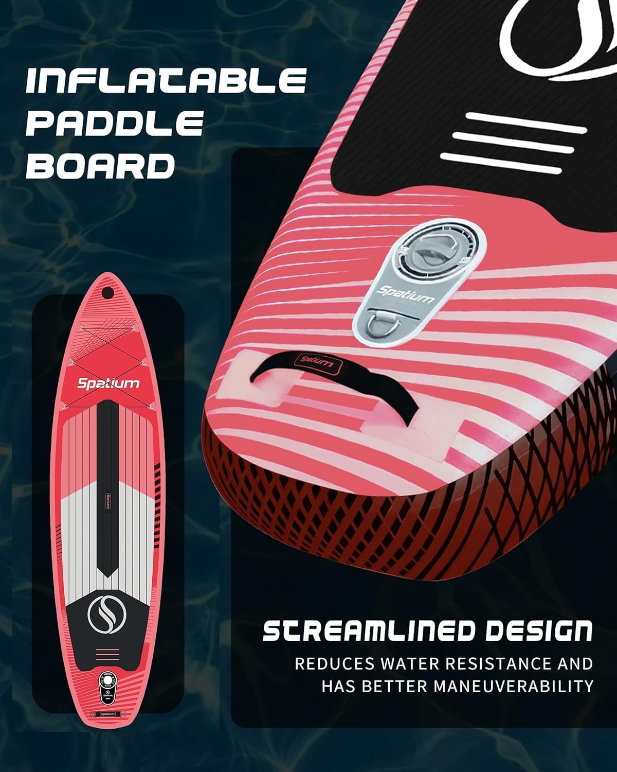 Spatium 11'5'x32' Magnetic Cup Holder Touring Paddle Board Stand Up Paddle Board for Adults,440lb Capacity SUP Board with Camera Mount for Youth & Adults of All Skill Levels
