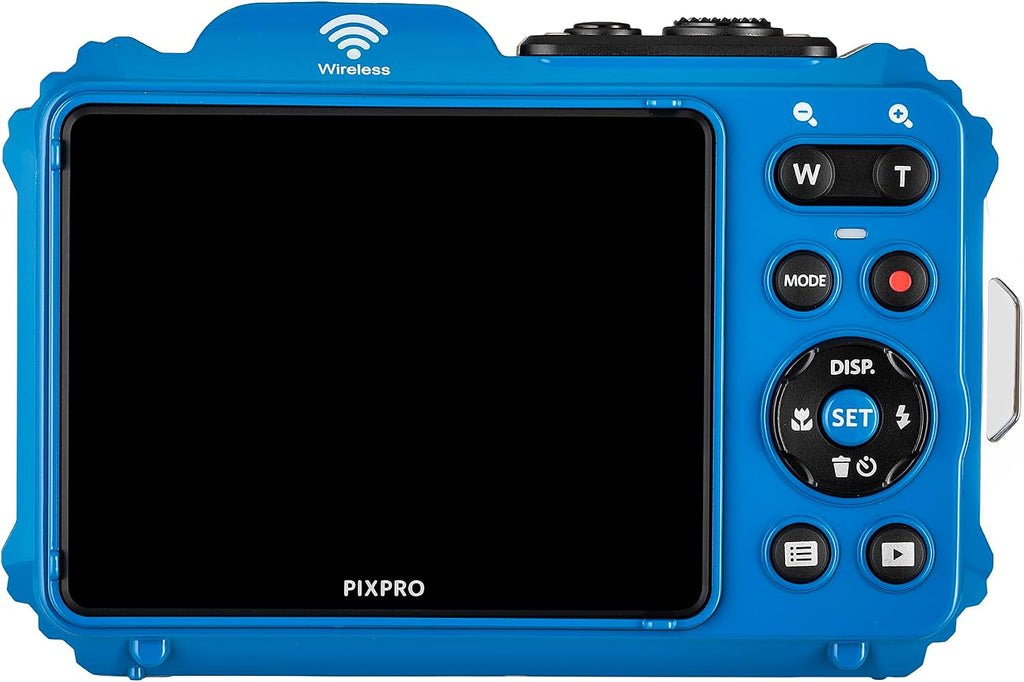 Kodak PIXPRO WPZ2 Digital Camera (Blue) | Waterproof, Shockproof & Dustproof Camera with 16MP Sensor, 1080p Video & 4X Optical Zoom | Travel & Outdoor use + 2X 32GB Card + Vlogger Tripod + Bag + More
