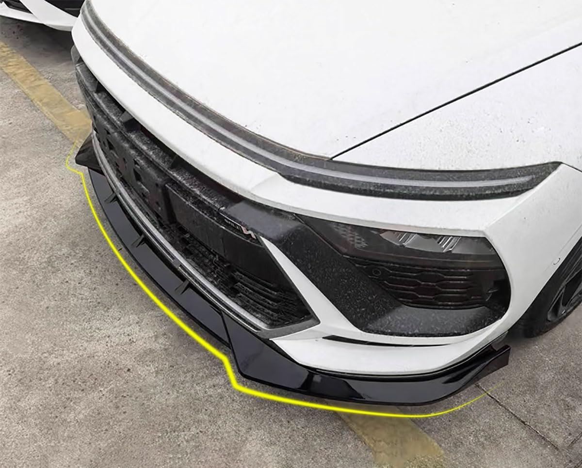 Front Bumper Lip Splitter Kit Compatible with Hyundai Sonata 1.5T SE，SEL，SEL Convenience/Hybrid Limited 2024 2025 Lower Chin Spoiler Splitter Exterior Car Accessories ABS 3PCS(Black)