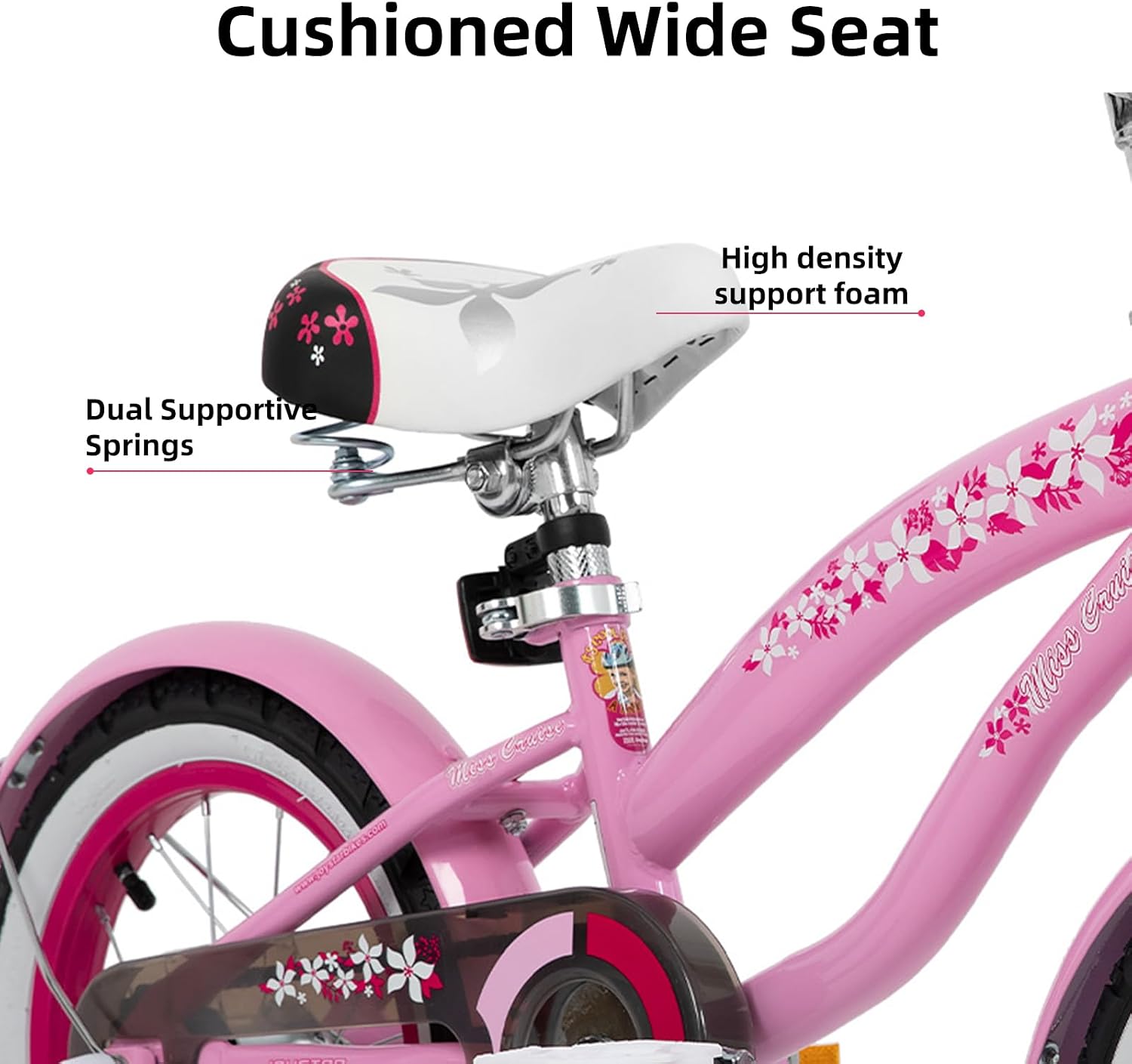 JOYSTAR 12 14 16 Inch Kids Cruiser Bike for Ages 2-7 Years Old Girls & Boys, Kids' Bike with Training Wheels, Coaster Brake, Adjustable Seat & Fenders, Child Bicycles