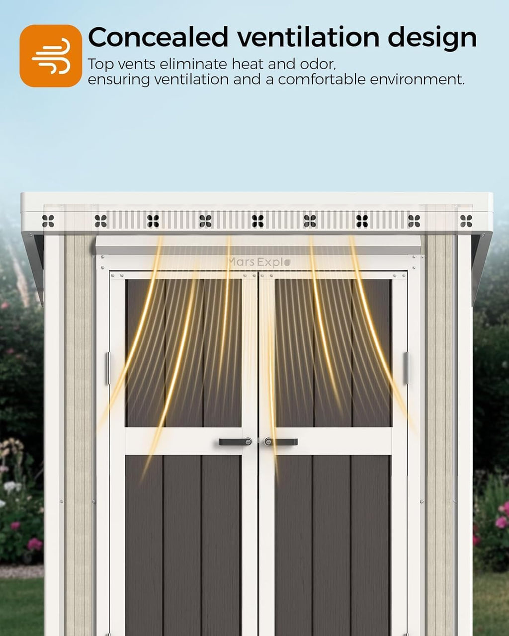 5X3 FT Metal Garden Sheds & Outdoor Storage with Sloping Roof,Lockable Door for Backyard,Patio