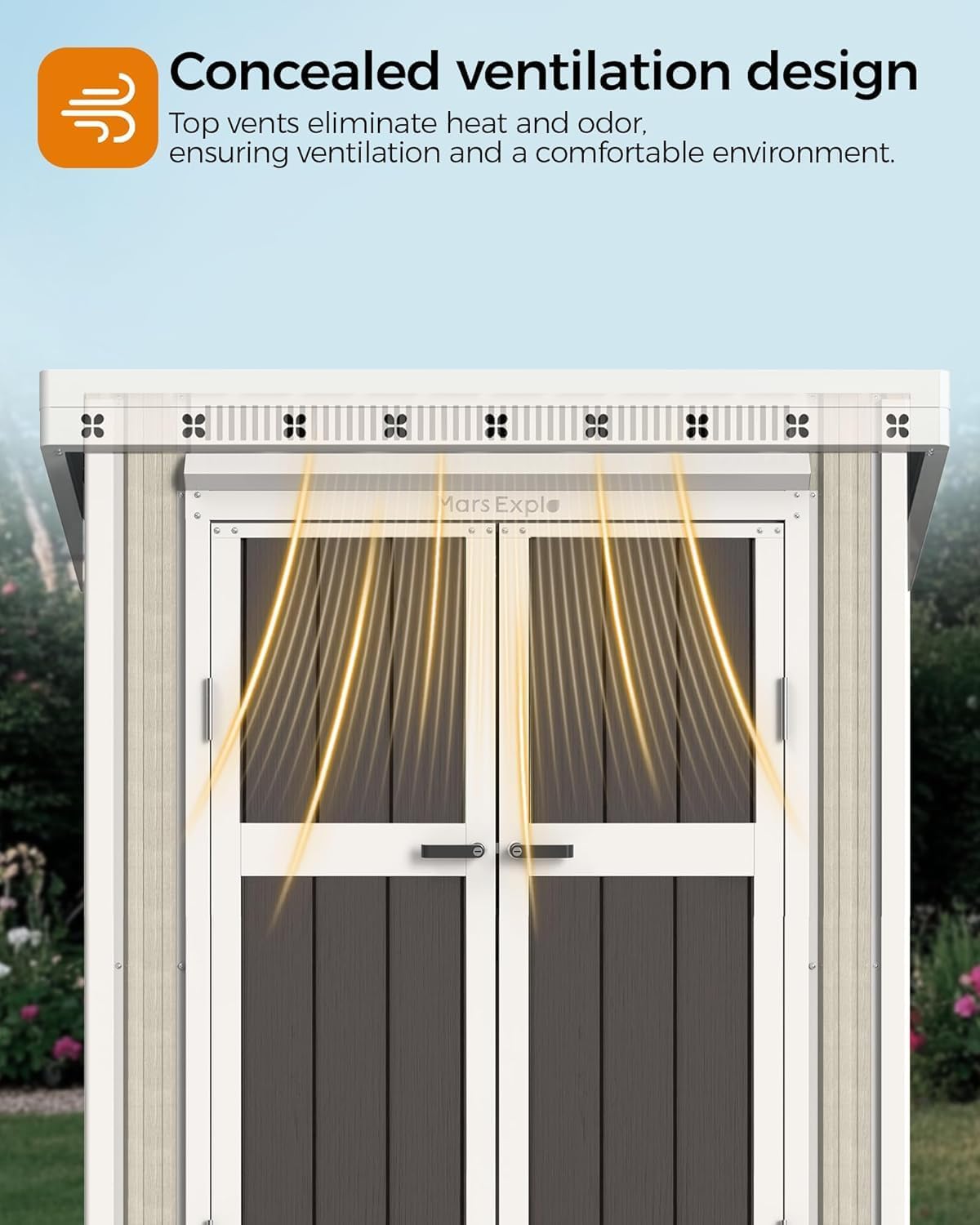 5X3 FT Metal Garden Sheds & Outdoor Storage with Sloping Roof,Lockable Door for Backyard,Patio