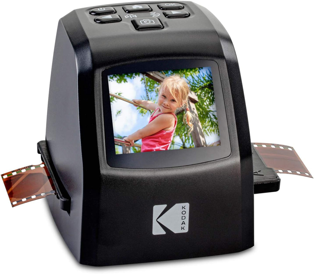 KODAK Mini Digital Film & Slide Scanner – Converts 35mm, 126, 110, Super 8 & 8mm Film to 22MP JPEG Images – Includes 2.4' LCD Screen & Easy-Load Adapters