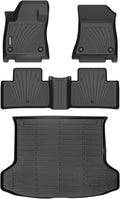 Binmotor-for Infiniti QX50 2019-2025/QX55 2022-2025 All Weather Car Floor Mats and Cargo Liner Set, 2 Rows with Cargo Mat Set, TPE Liners for QX50 Accessories Mats Trunk Mat-Black