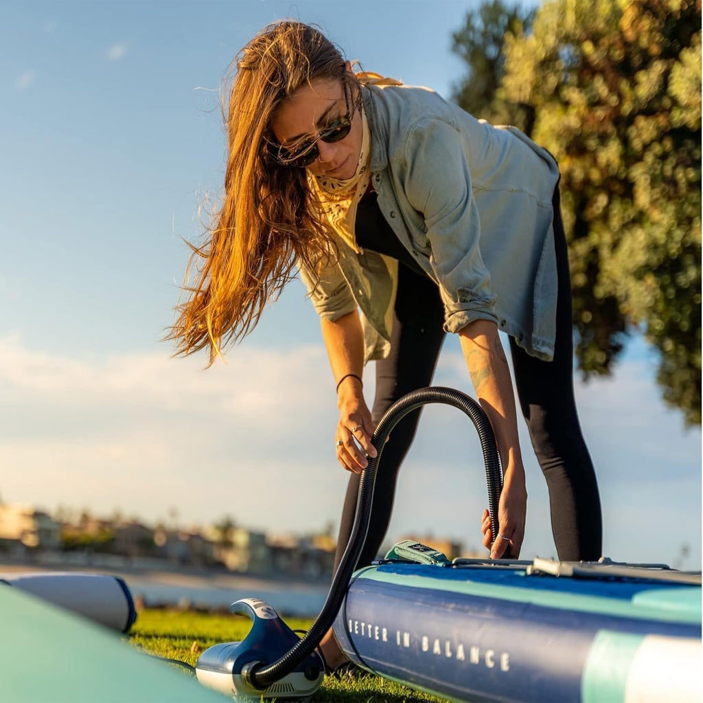 ISLE 2in1 Kayak & Paddle Board Bundle - Stand Up Paddle Board & Kayak, Incl. Seat, Paddle, Pump, Bag, 11.6 x 35.5 x 6 in - max. 425 lbs