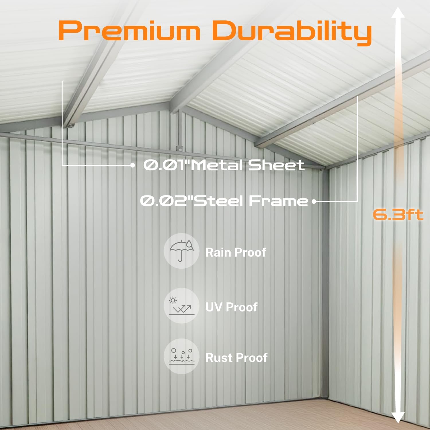 6x4 Ft Storage Shed Outdoor, Permanent Steel Building with Lockable Doors and 4 Air Vents for Backyard Garden Patio Lawn - Yellow