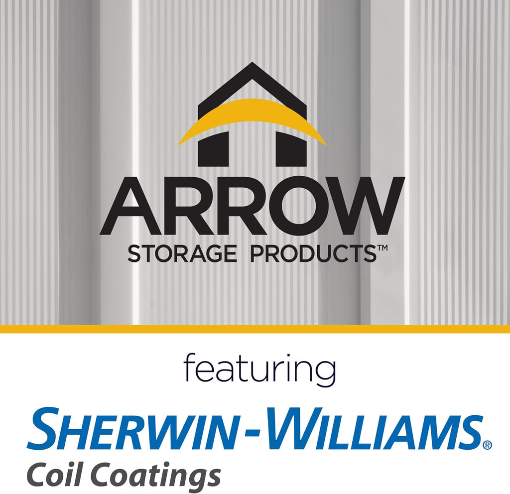 Arrow Classic 10' x 4' Outdoor Padlockable Steel Storage Shed Building, Flute Grey