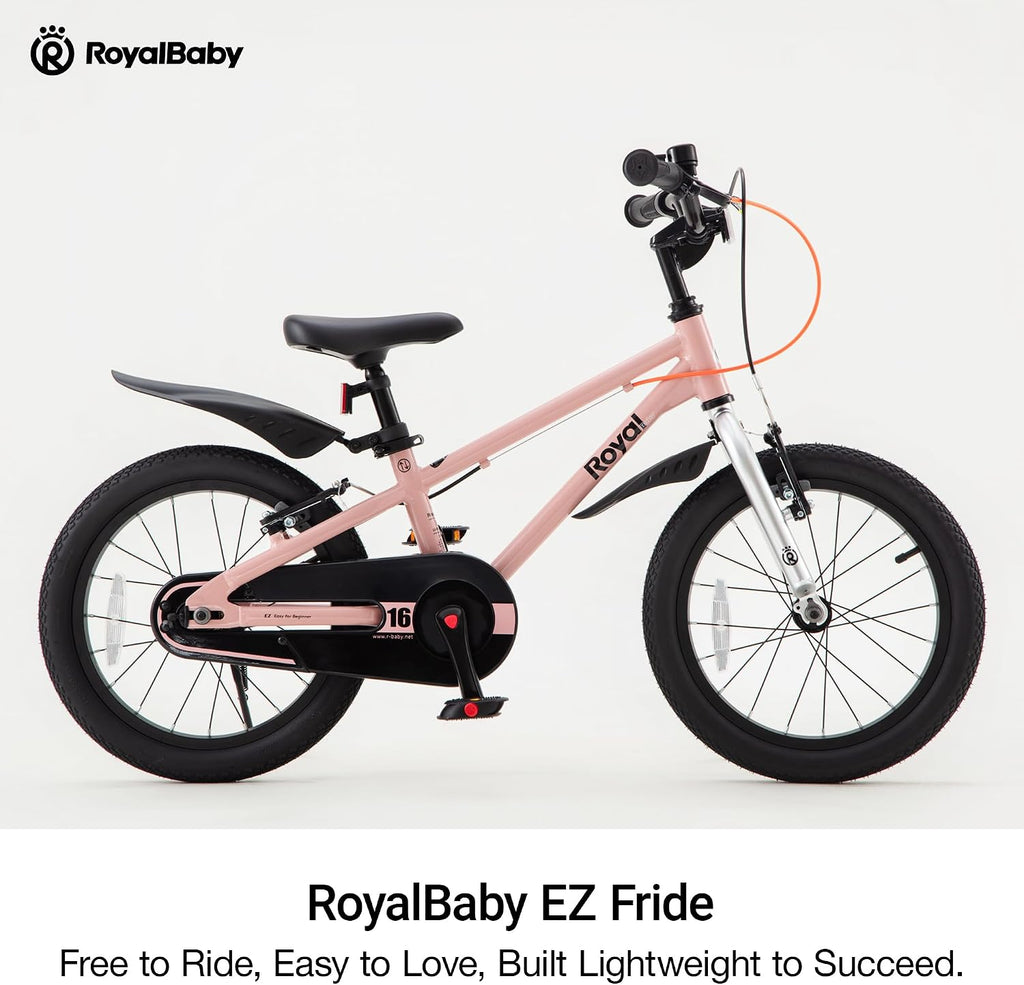 RoyalBaby EZ Fride Kids Bike 16 18 20 Inch, Lightweight Aluminum 2-in-1 Balance to Pedal Bike with One-Key Switch for Boys Girls Ages 4+