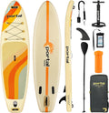 PORTAL SUP Inflatable Paddle Board for Adults 10'6'' Stand Up Paddleboard,Non-Slip Deck Blow up Paddle Boards with Adjustable Paddle, Carry Bag, and Repair Kit (Modern with Seat)