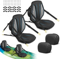 Vashly Kayak Seat with Back Support Universal Thicken Cushion Paddle Board Seat with Storage Bag for Sit-on-Top Kayak, Inflatable Kayaks, SUP, Tandem Kayaks (Strap Security: 6 Adjustable Straps)