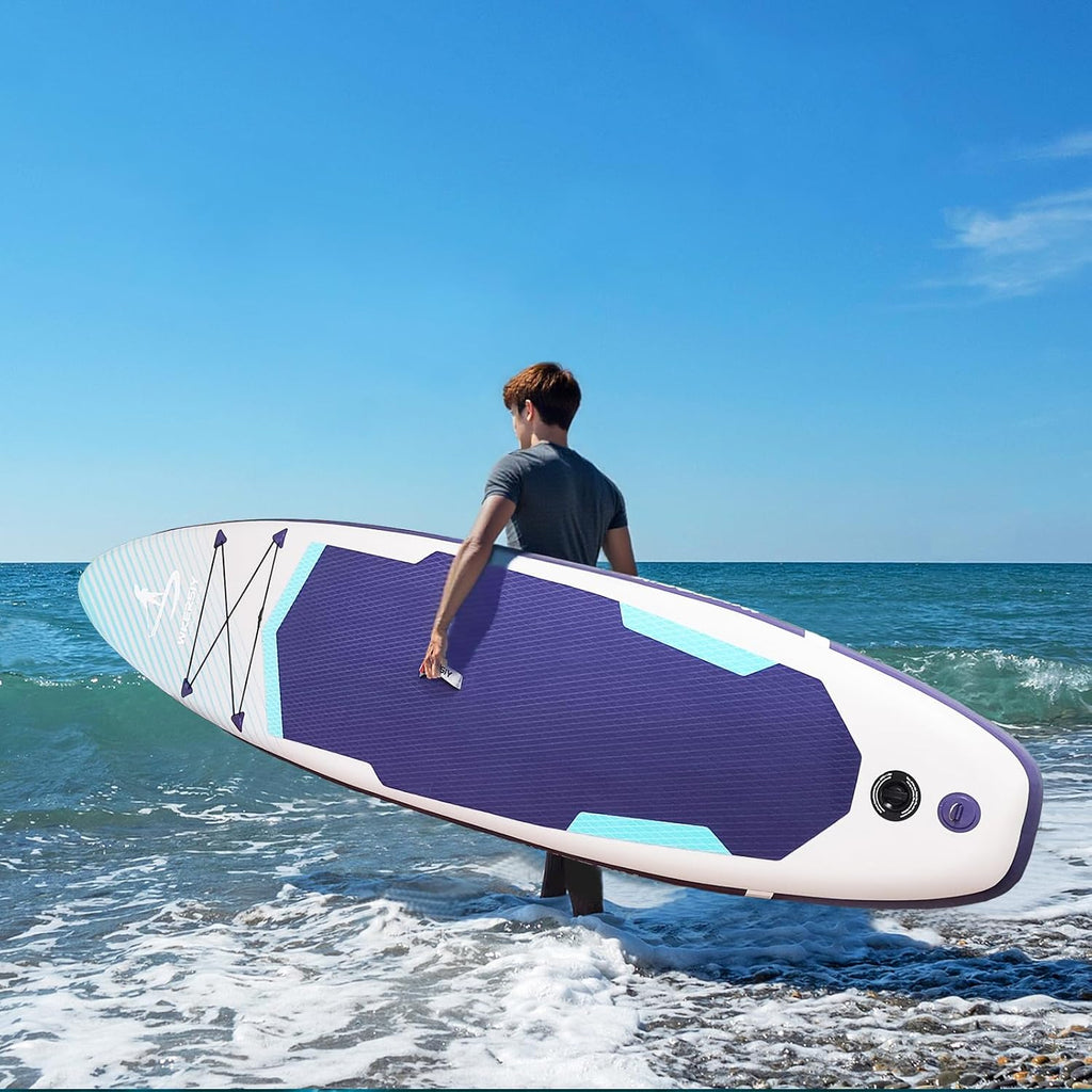 Inflatable Stand Up Paddle Board, 11ft(335cm) Multi-Functional SUP Board with Inflatable Paddle Board Accessories Suitable for Paddling, Yoga on Water, Surfing, Kayaking