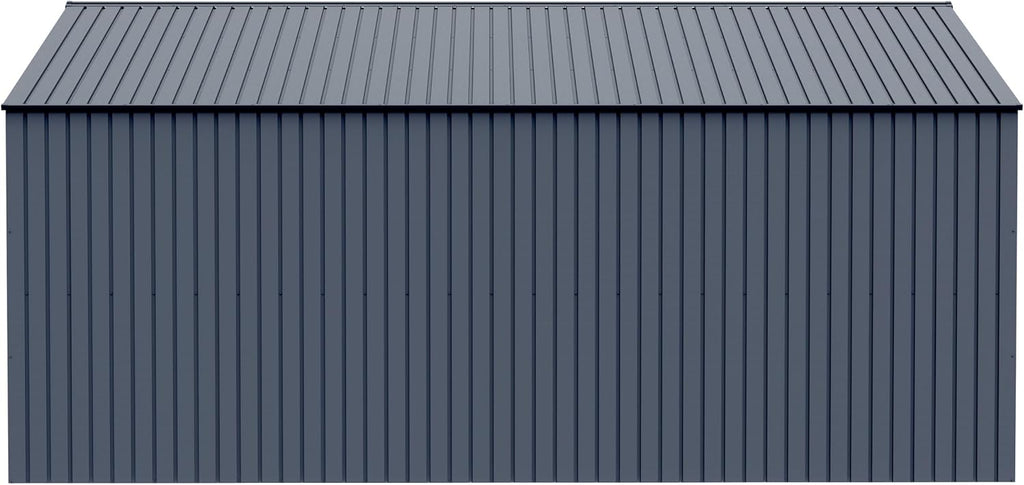 Arrow Shed Elite 14' x 16' Tall Outdoor Steel Storage Shed with High Gable and Lockable Doors Storage Building, Anthracite