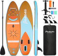 Panana Inflatable Stand Up Paddle Board 10'/10'8''x30''/32''x6'' iSUP Non-Slip Deck Paddleboard for Adults Beginners Youth, with Paddle Pump Fins Leash Backpack