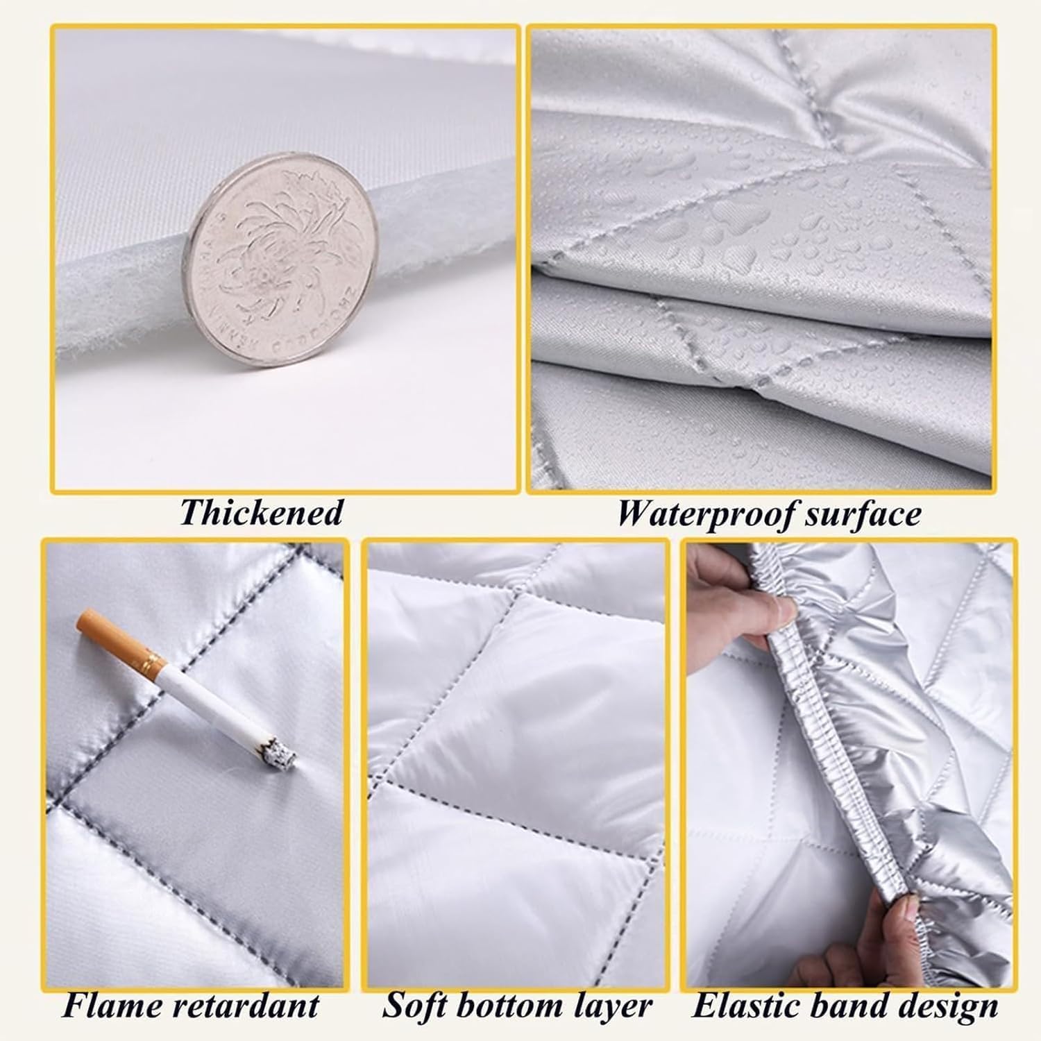 Hail Protector Car Cover Custom Fit for VW Golf Cabrio MK1 1979-94, Hail car Cover with Cotton, Windproof Rain Snow Protection, with Zipper Door062t