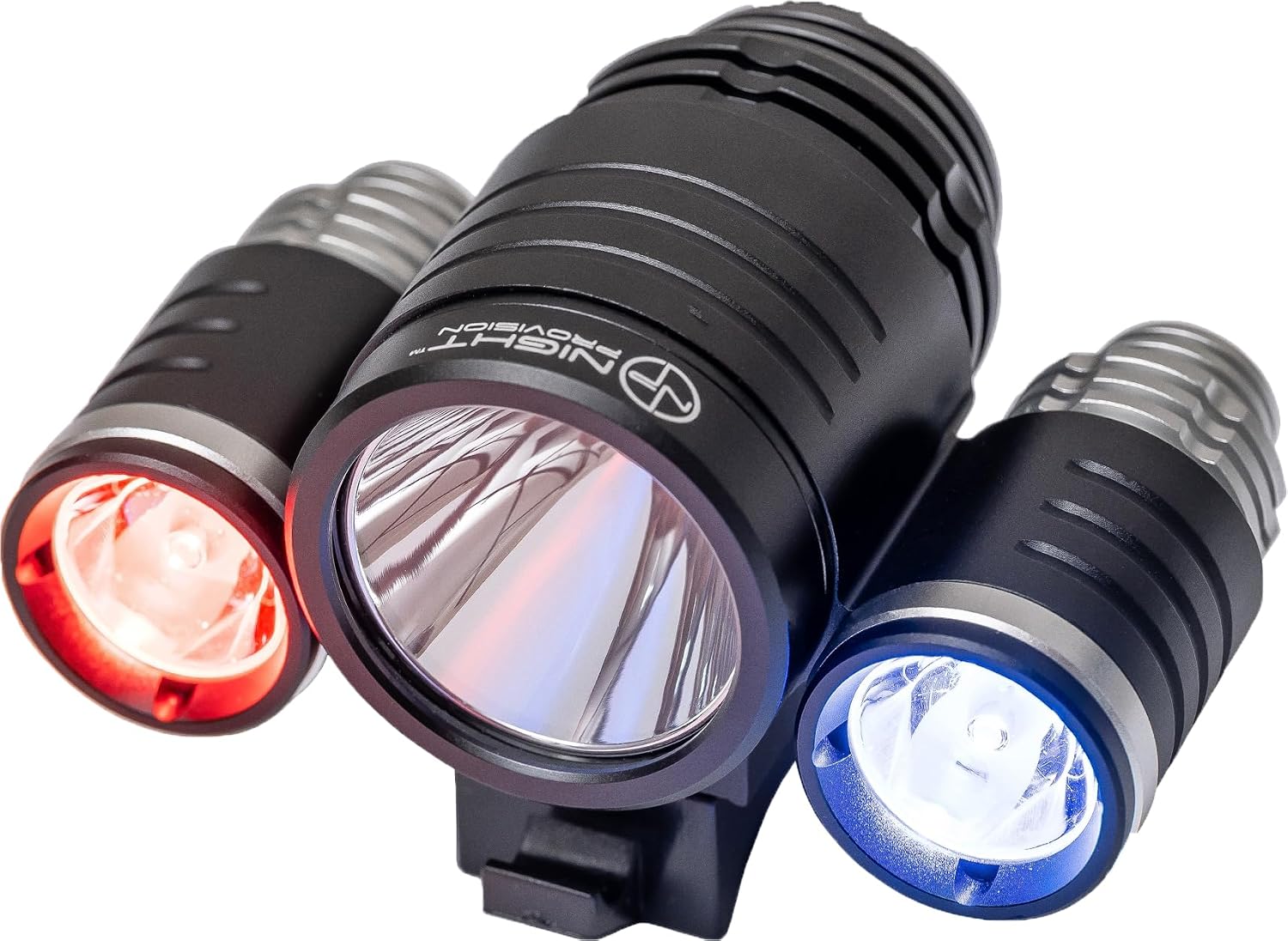 PS1200 Police Patrol Bike Light Set - Red/Blue Strobe LED - Rechargeable 18 Hr Max - Water Proof - 5 Modes - Heavy Duty Bicycle Lights for Professional Use
