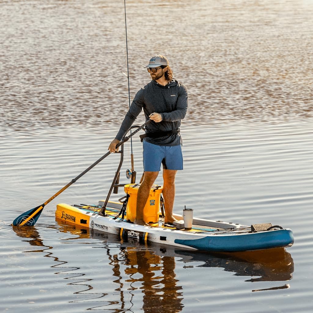 BOTE Rackham Aero Inflatable Stand Up Fishing Paddle Board Blow Up iSUP Adult Kids Family Friendly APEX Pedal Drive MAGNEPod Compatible, Multiple Colors