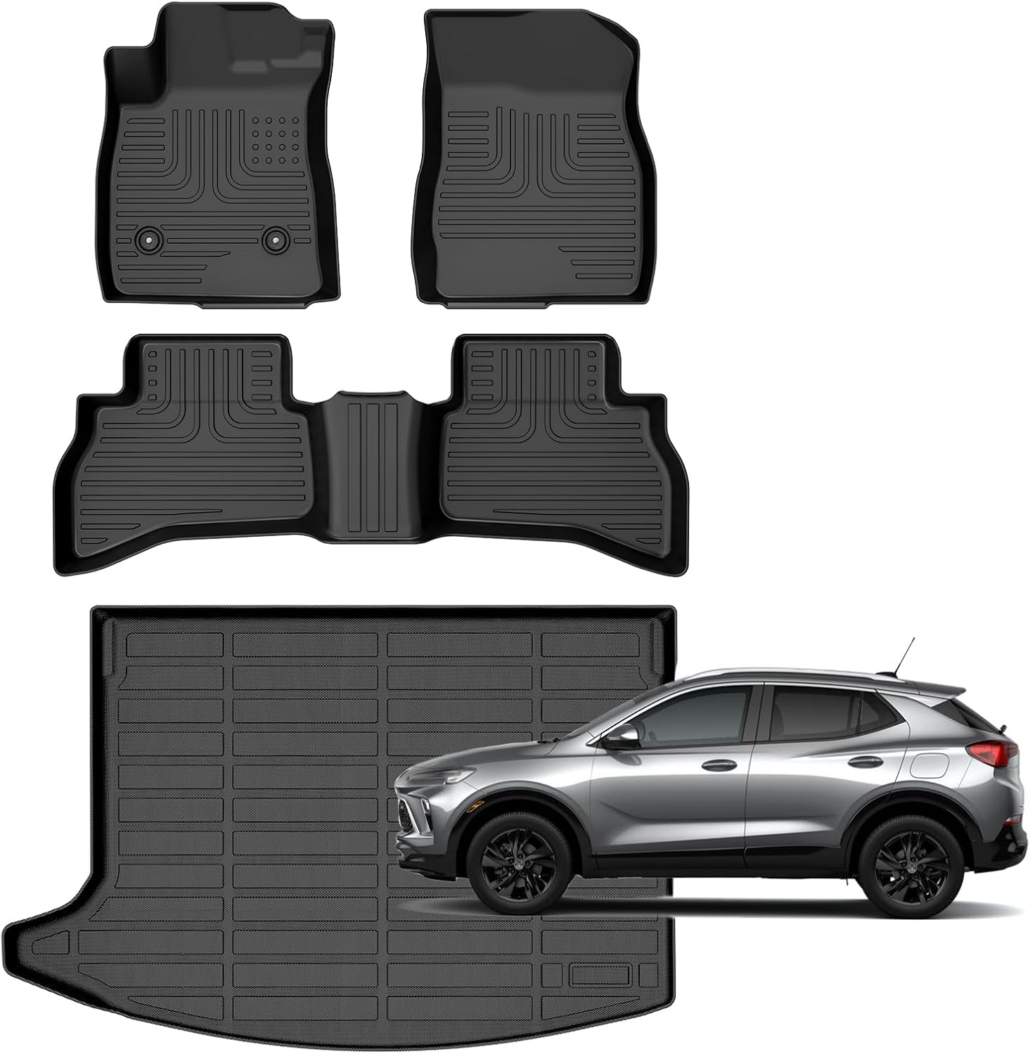 Floor Mats & Cargo Liner for Buick Encore GX AWD 2026 2020-2025,for Buick Encore GX AWD 2020-2025 Preferred | Select | Essence, 2024-2025 Sport Touring | Avenir, (Cargo Tray in Upper Deck Position)