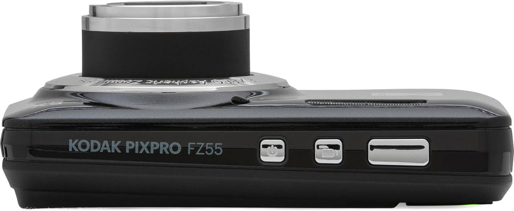 Kodak PIXPRO FZ55 Black 16MP Digital Camera 5X Optical Zoom 28mm Wide Angle 1080P Full HD Video 2.7' LCD Camera + 64GB Card and Reader + Memory Wallet + Tripod + Cleaning Bundle