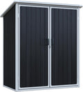 5x3 FT Outdoor Storage Shed，Resin Waterproof Cabinet with Lockable Doors for Patio Furniture and Bikes，Pool Accessories and Tools Black