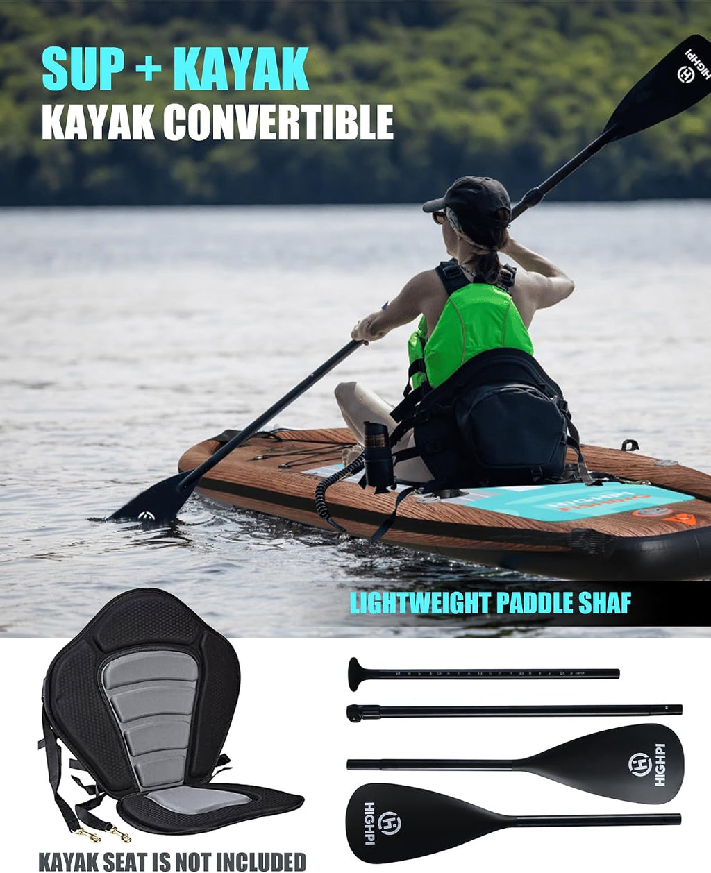 Inflatable Stand Up Paddle Board for Youth and Adults – Wide Sup with Premium Accessories, Blow Up Paddleboard for Surfing, Fishing, Yoga & More
