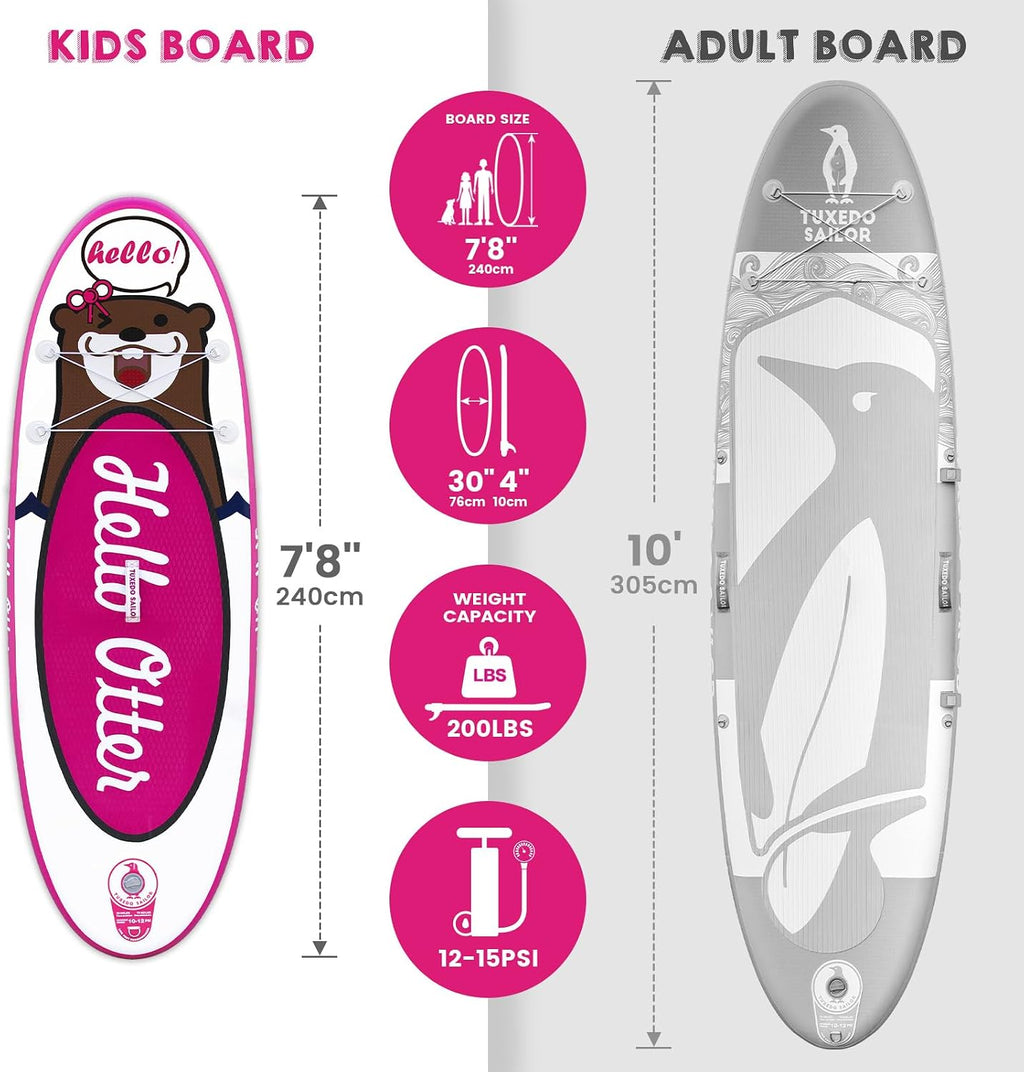 Tuxedo Sailor 10'6'/11' Inflatable Stand Up Paddle Board with SUP Accessories, Anti-Slip EVA Deck and Large Fin, Paddle Boards for Adults & Youth of All Skill Levels