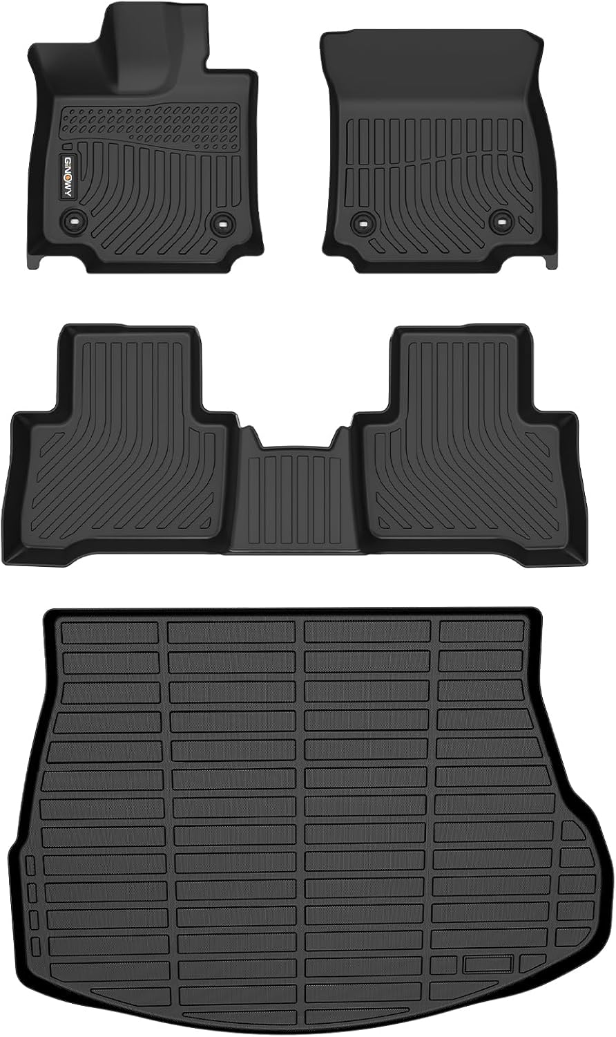 GINOWY-Floor Mats & Cargo Liner for Lexus NX Hybrid & Plug-in Hybrid 2022-2026 (Only for NX350h/NX450h+), All Weather Car Mats TPE Rubber Liner for Lexus NX Hybrid Accessories