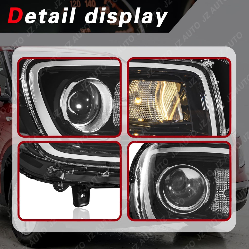 Halogen Headlight Assembly, without LED DRL, with Bulbs, Compatible with 2020-2025 Hyundai Venue SE (Not for SEL, Limited), 92101-K2070, Driver Side