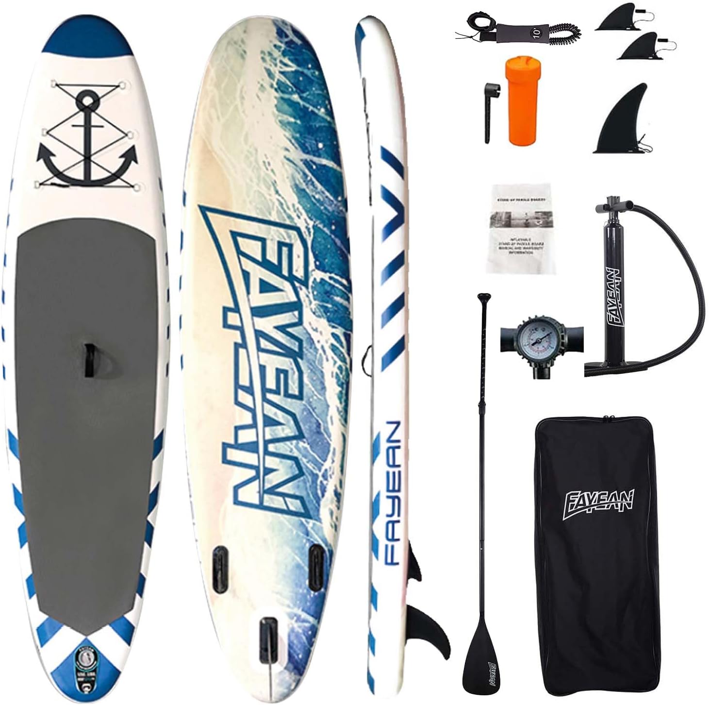 Inflatable Paddle Board,Extra Wide 10.6'/11' Stand Up Paddle Board with Sup Accessories,400lbs Capacity for Family with Safety Leash, All Skill Levels Sup for Yoga,Fishing,Surfing