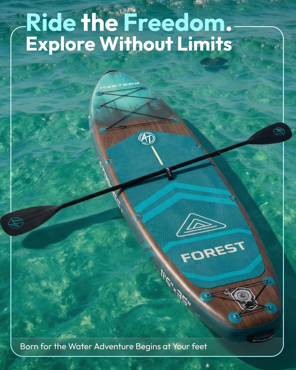 11'6'x35' Inflatable Paddle Board, 450lbs Extra Wide Stand Up Paddleboard for Adults with Premium SUP Accessories Kit & Backpack, Blow Up Kayak Non-Slip Stable Deck Boat for Yoga Fishing Surf