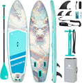 Inflatable Stand Up Paddle Board - Upgraded Glue-Free Hot Melt Technology, Long Service Life, 10'6', Anti-Slip EVA Deck, Full SUP Accessories, Included for Adults Youth All Skill Levels