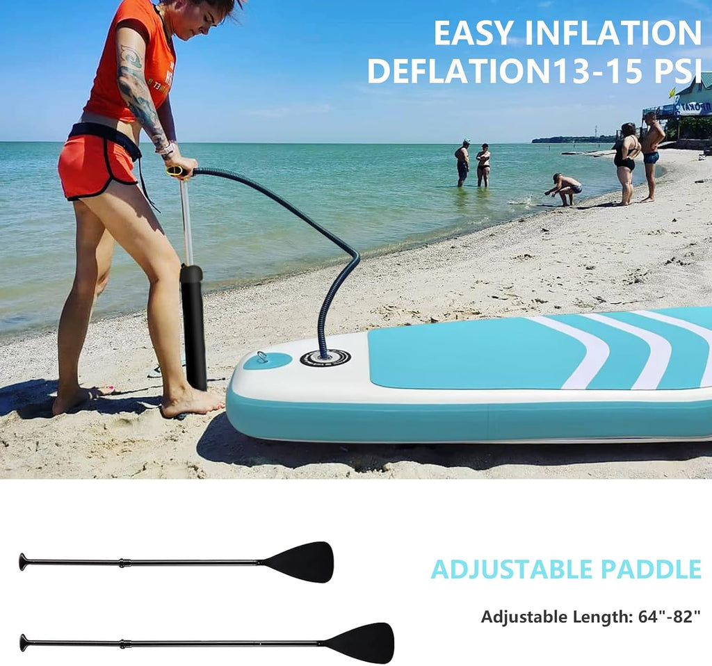 Inflatable Stand Up Paddle Board, 10' SUP with Premium Accessories, Yoga Board for Youth & Adult